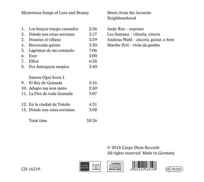 Wahl / Santana / Rux – Donde Son Estas Serranas Music CD