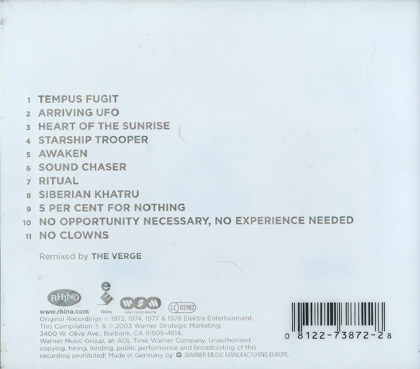 Yes – Remixes Music CD