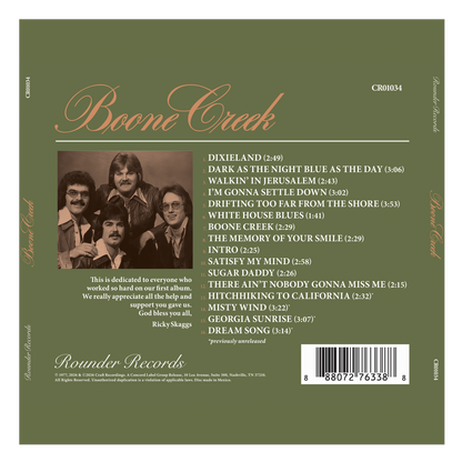 Boone Creek CD Music CD