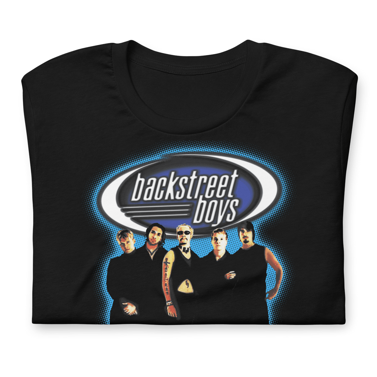 Backstreet Boys Blue Glow Officially Licensed Mens T Shirt Black