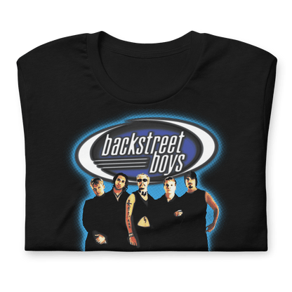 Backstreet Boys Blue Glow Officially Licensed Mens T Shirt Black