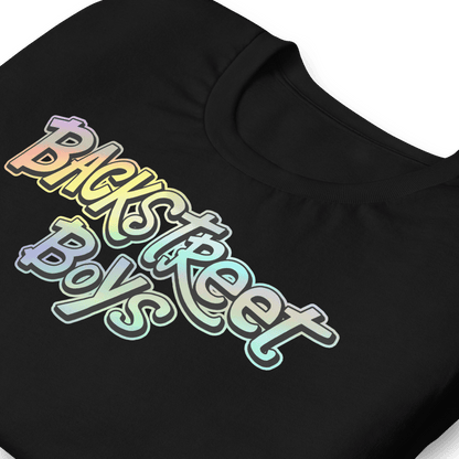 Backstreet Boys Gradient Logo Officially Licensed Mens T Shirt Black