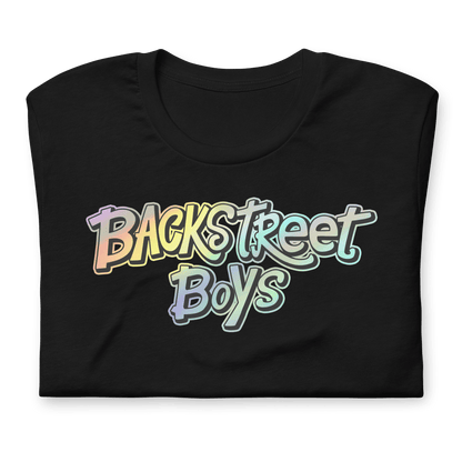 Backstreet Boys Gradient Logo Officially Licensed Mens T Shirt Black