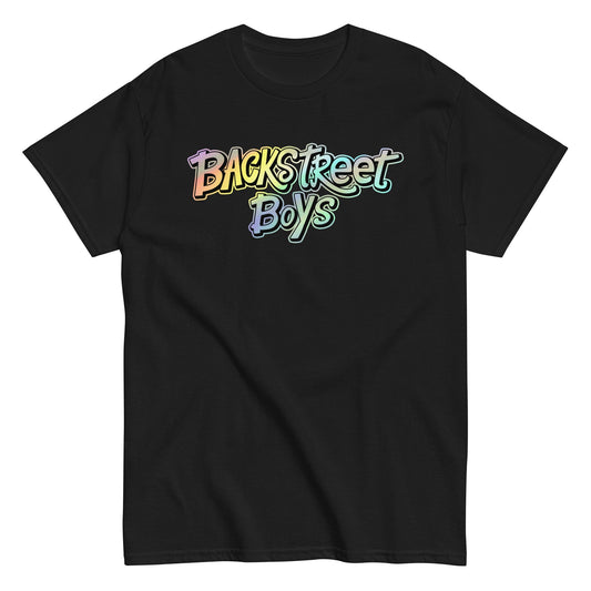 Backstreet Boys Gradient Logo Mens T Shirt Black