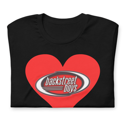 Backstreet Boys Heart Officially Licensed Mens T Shirt Black