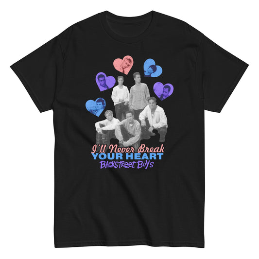 Backstreet Boys Never Break Your Heart T Shirt Black