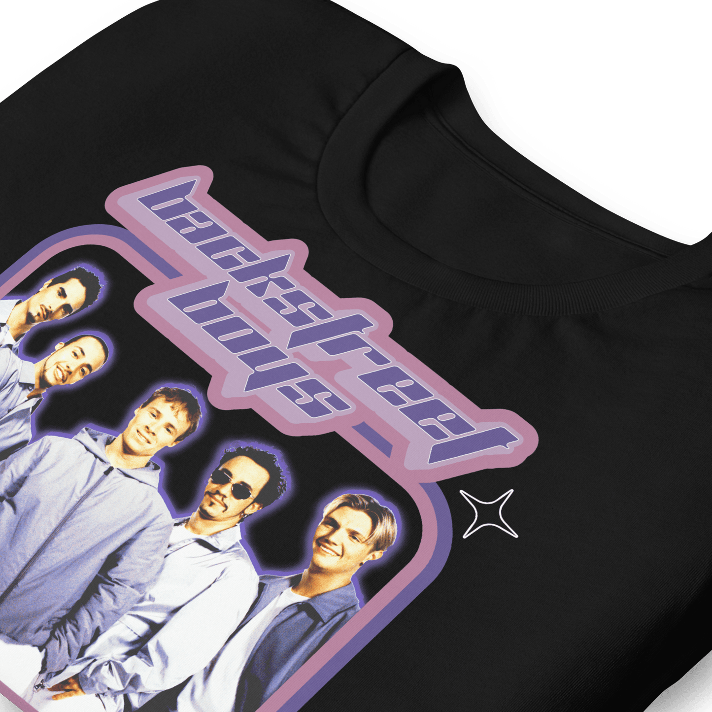 Backstreet Boys Purple Y2K Officially Licensed Mens T Shirt Black