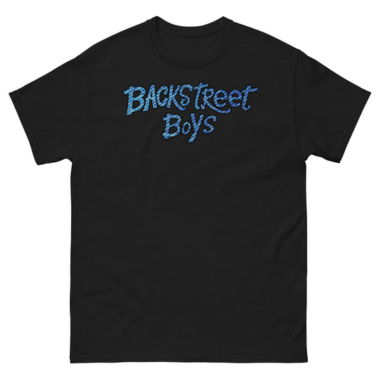 Backstreet Boys Striped Logo Mens T Shirt Black