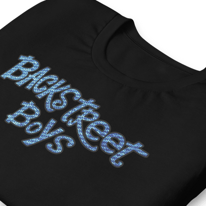 Backstreet Boys Striped Logo Officially Licensed Mens T Shirt Black