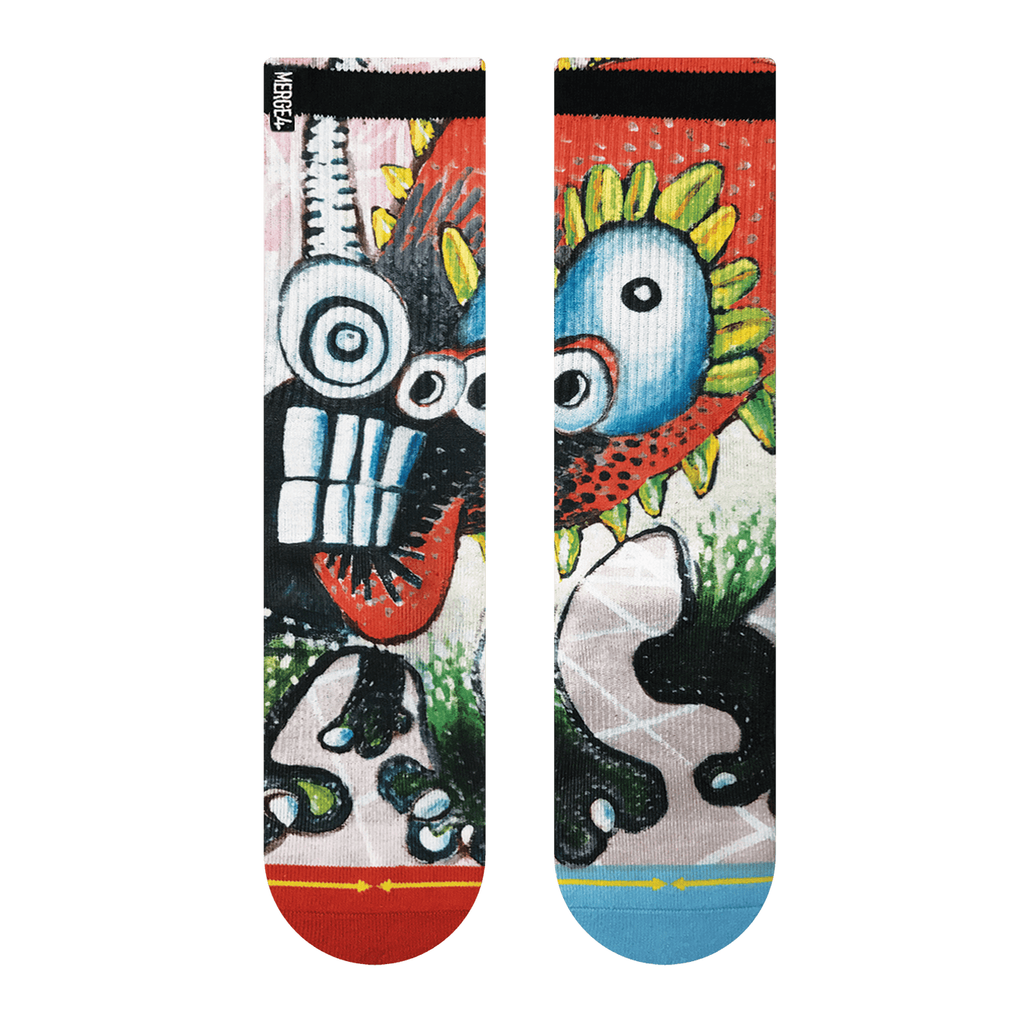 Barney Monster Adult Crew Socks