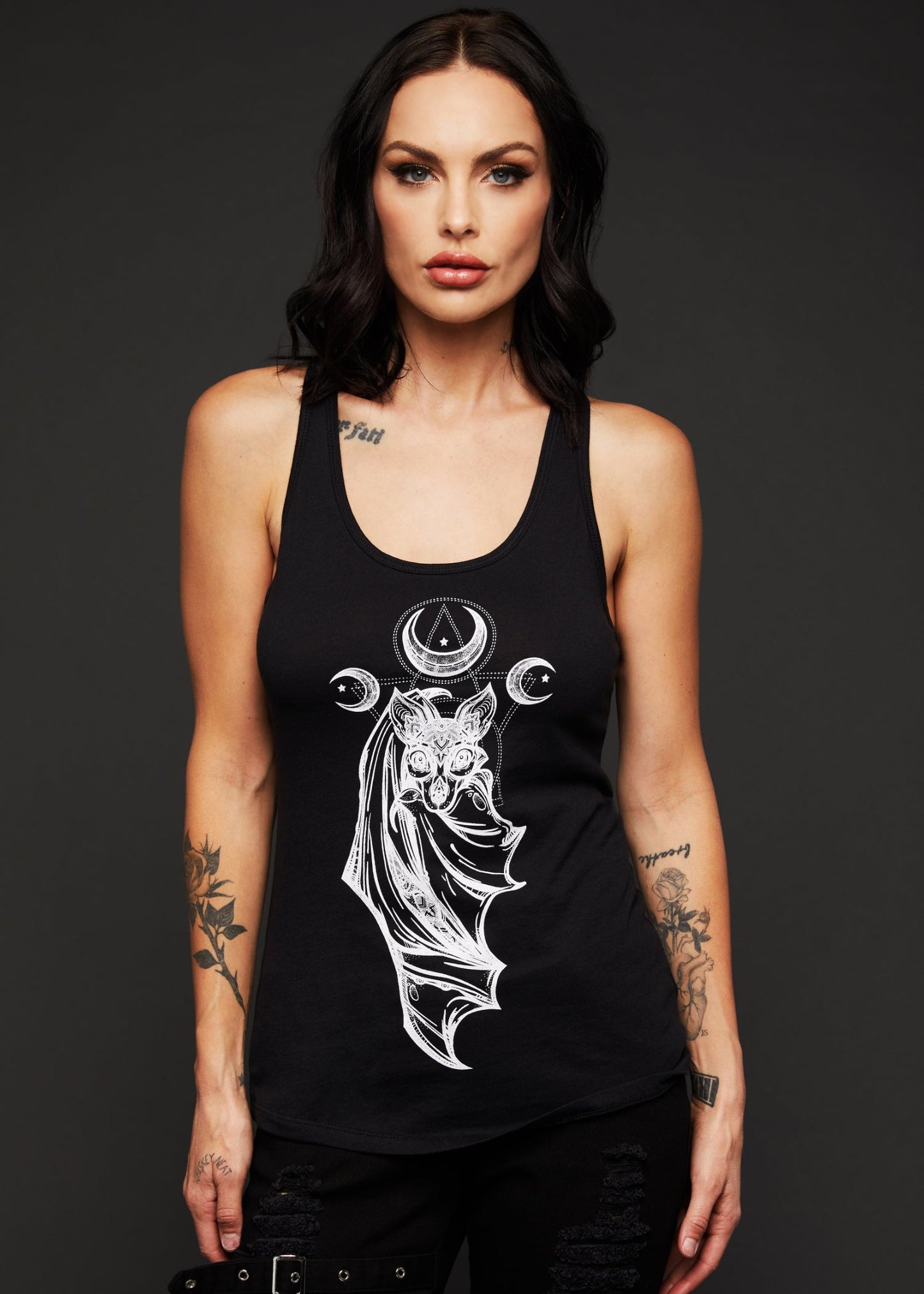 Midnight Hour Bat Loose Fit Tank Top