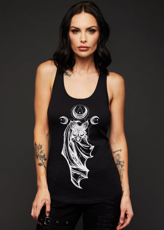 Midnight Hour Bat Loose Fit Tank Top