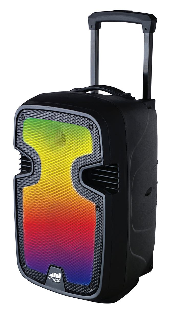 Naxa Portable 12” Bluetooth® Blaze Party Speaker with Full Glow Disco Lights (NDS-1215)