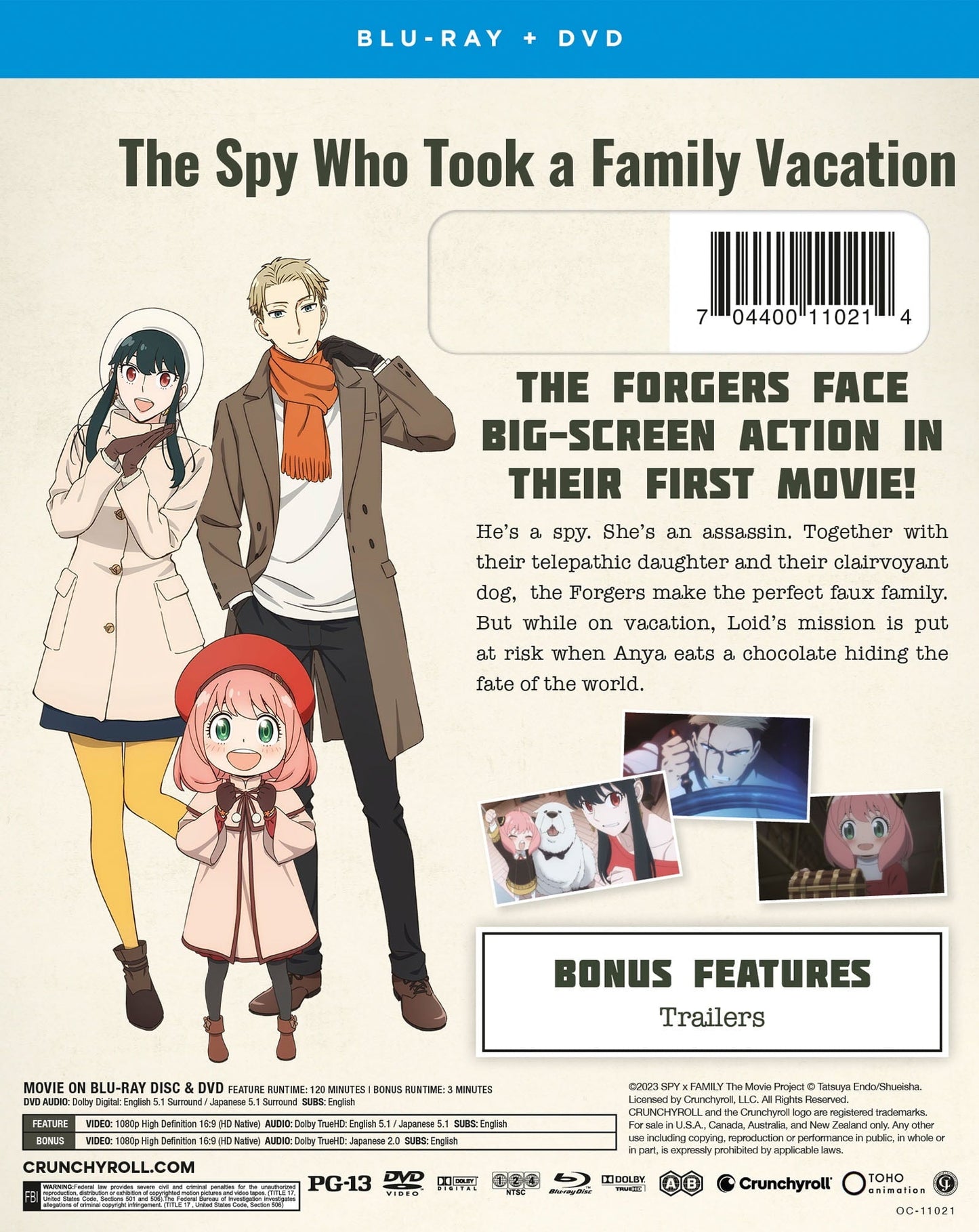 Spy x Family Code: White Movie (Blu-ray + DVD)