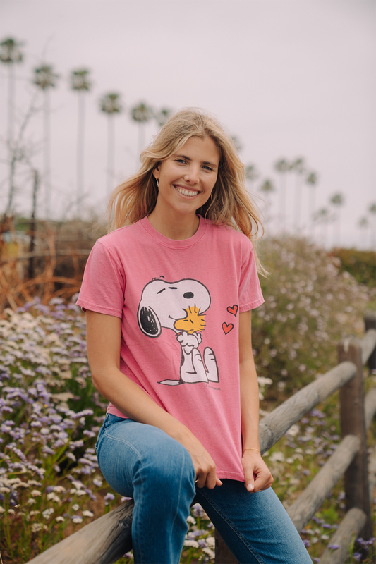 Peanuts BFFs Womens Tee Shirt Pink