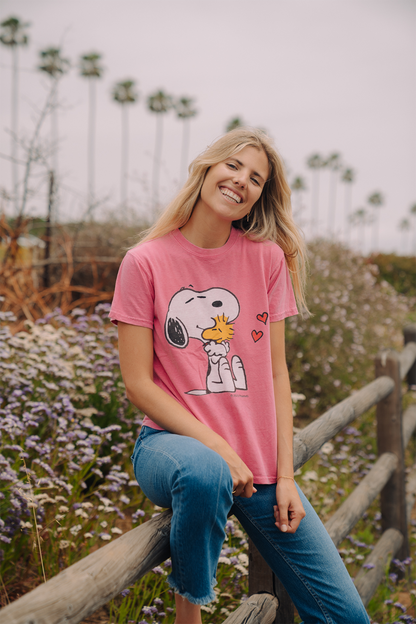 Peanuts BFFs Womens Tee Shirt Pink