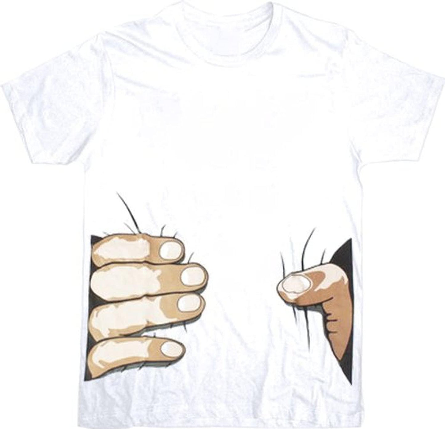 Big Hand Funny Squeeze White Men's t-shirt