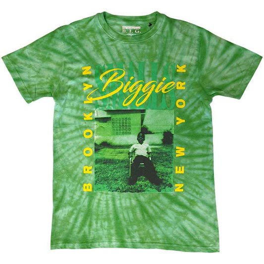 The Notorious B.I.G. 90's New York City T Shirt Green Officially Licensed