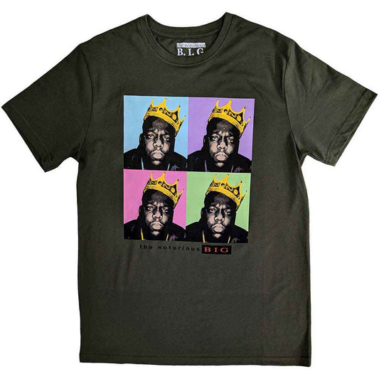 Biggie Smalls Crown Pop Art [T-Shirt] Officially Licensed