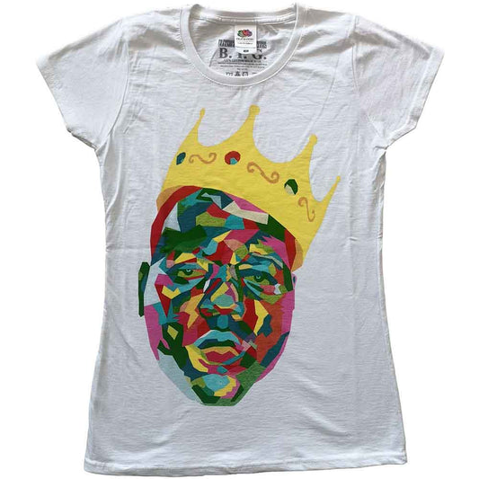 The Nortorious B.I.G. Crown Officially Licensed Womens T Shirt White