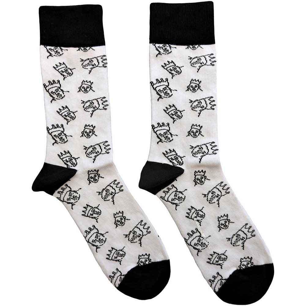 The Notorious B.I.G. Hand Drawn Socks White Officially Licensed