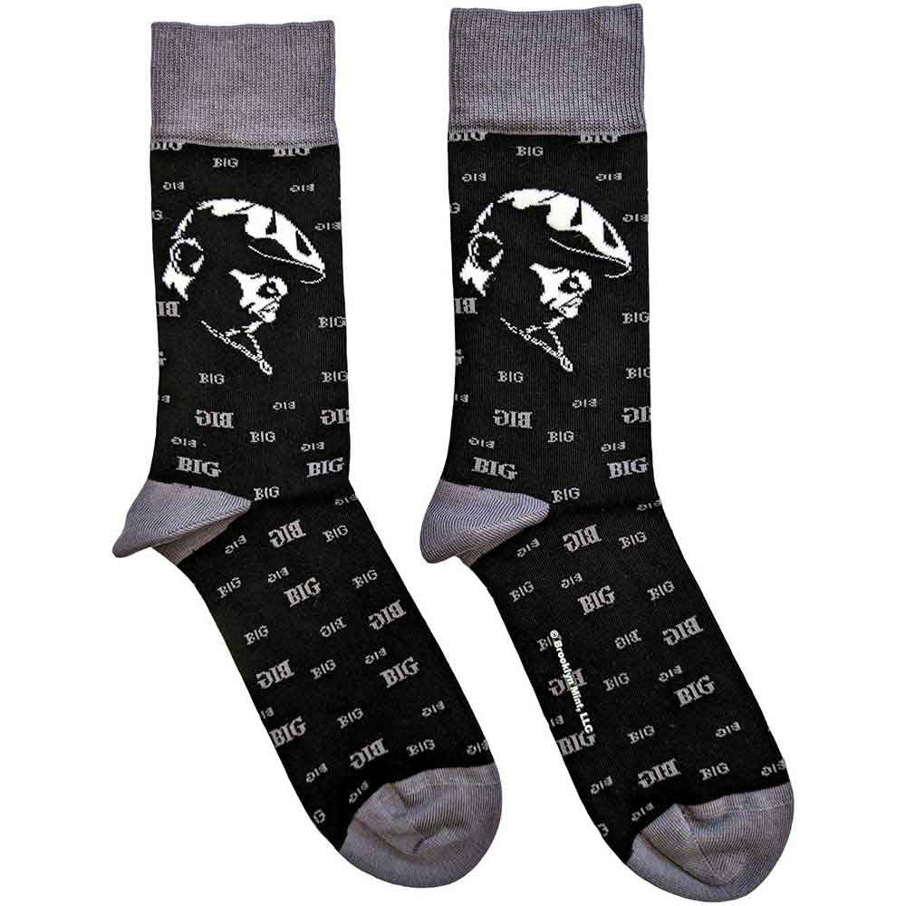 The Notorious B.I.G. Side Portrait Socks Black Officially Licensed