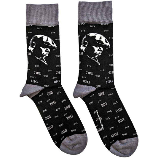 The Notorious B.I.G. Side Portrait Socks Black Officially Licensed