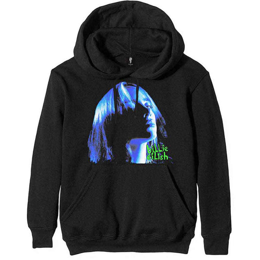 Billie Eilish Neon Shadow Blue Hoodie Sweatshirt Officially Licensed