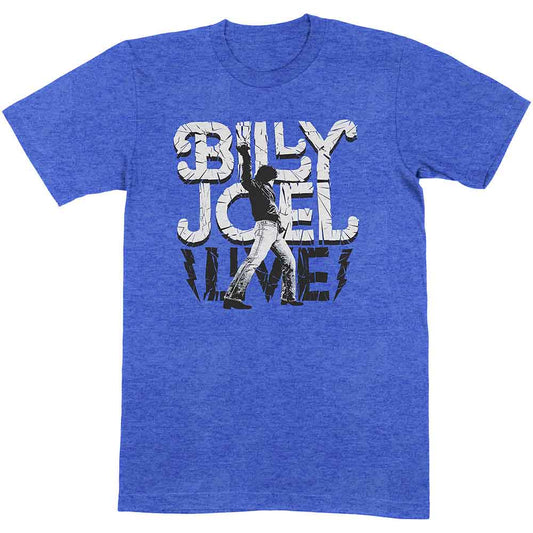Billy Joel Glass Houses Live Mens T Shirt Blue Officially Licensed