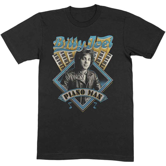 Billy Joel Piano Man T Shirt Black Officially Licensed