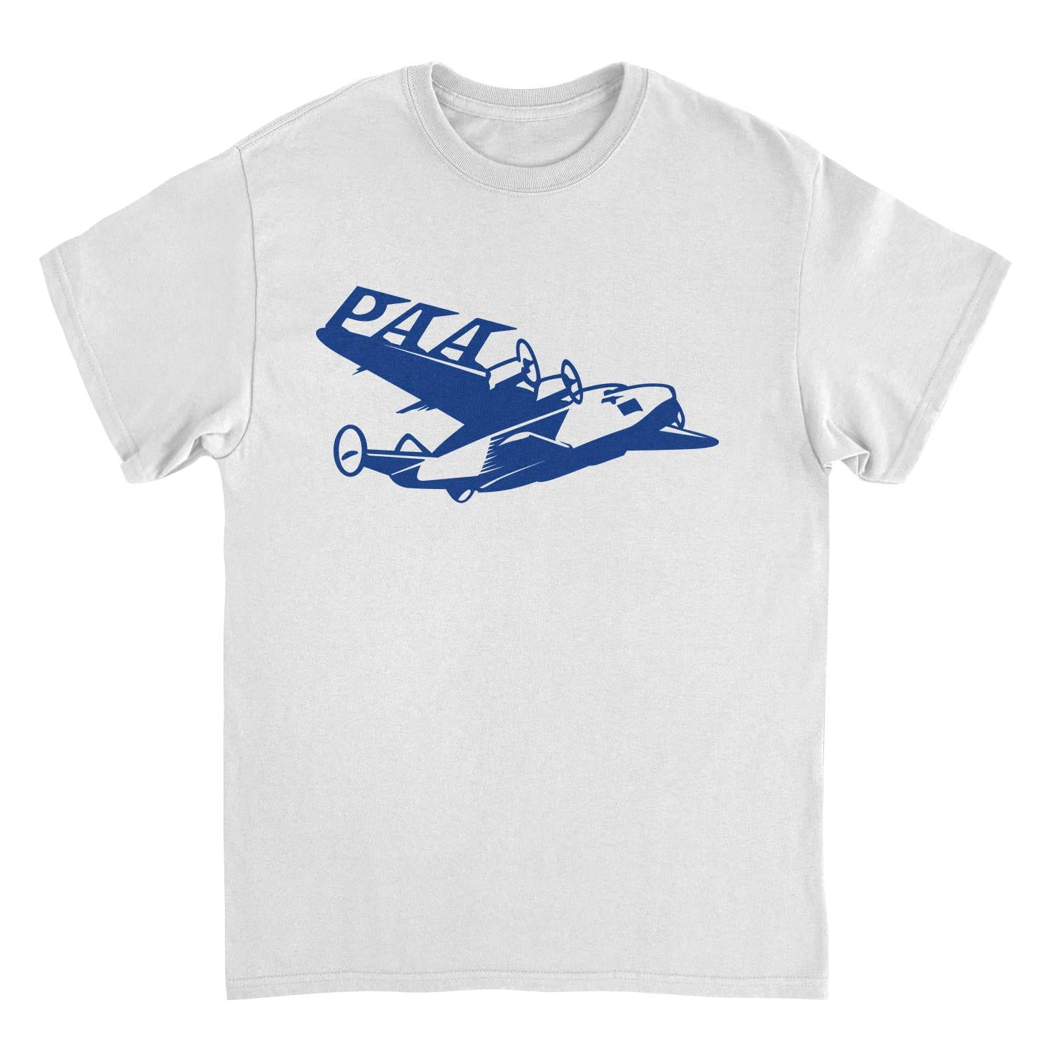 Pan Am PAA Wing Blue Print Mens T Shirt White Officially Licensed