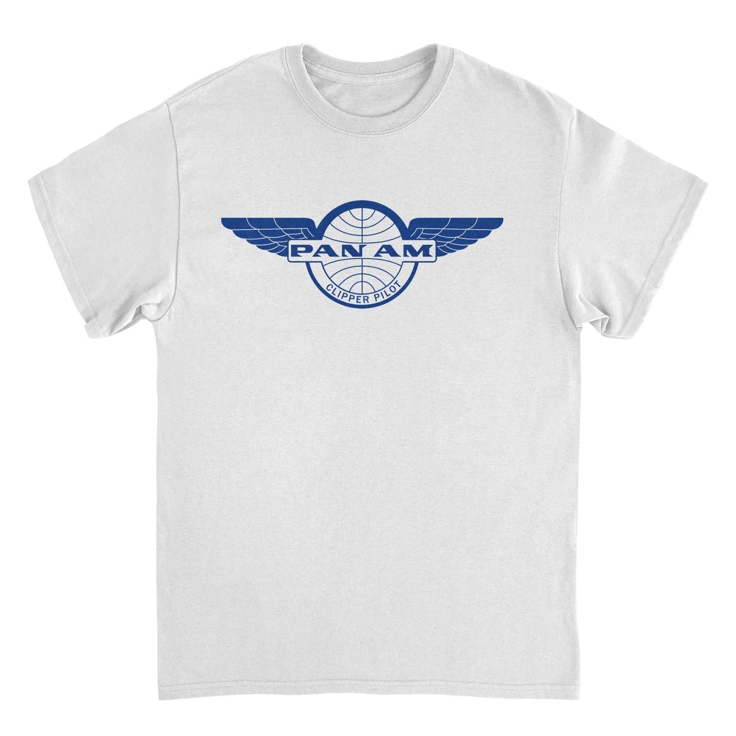 Pan Am Clipper Pilot Blue Print Mens T Shirt White Officially Licensed