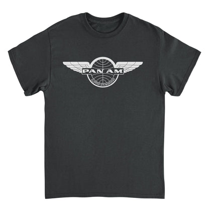Pan Am Clipper Stewardess White Print Mens T Shirt Black Officially Licensed
