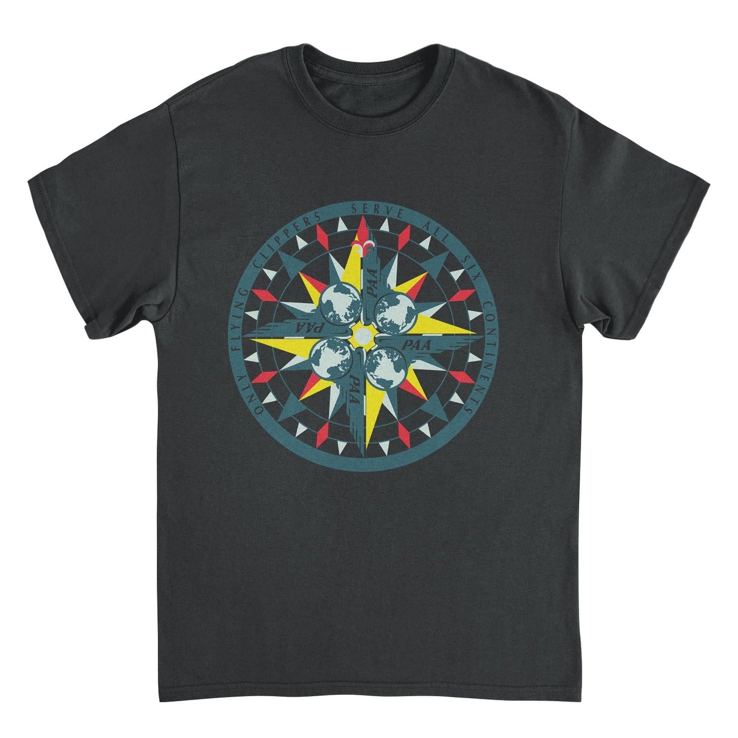Pan Am Only Flying Clippers Mens T Shirt Black Officially Licensed
