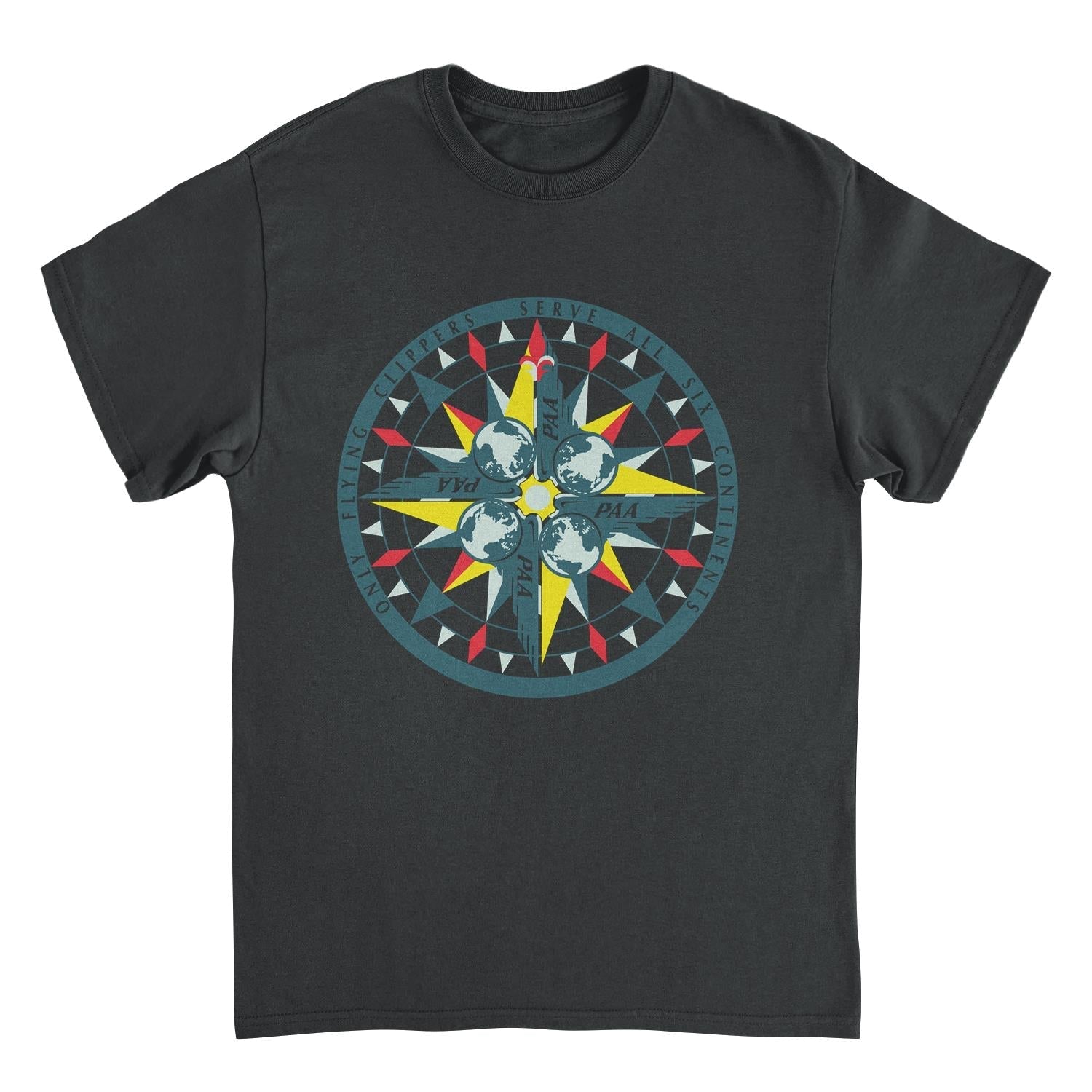 Pan Am Only Flying Clippers Mens T Shirt Black Officially Licensed