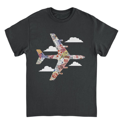 Pan Am Plane Baggage Tags Mens T Shirt Black Officially Licensed