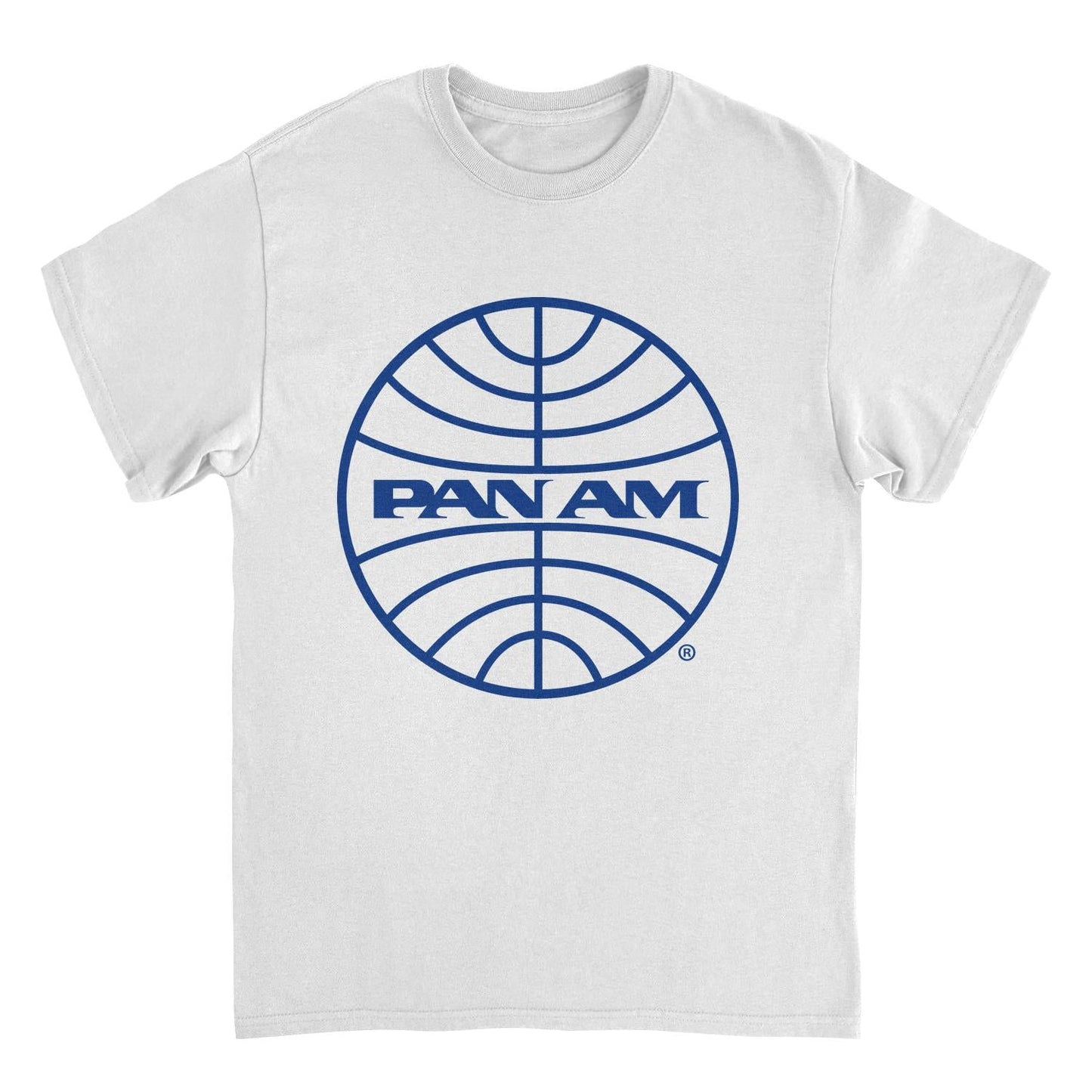 Pan Am Classic Blue Logo in Mens T Shirt White Officially Licensed