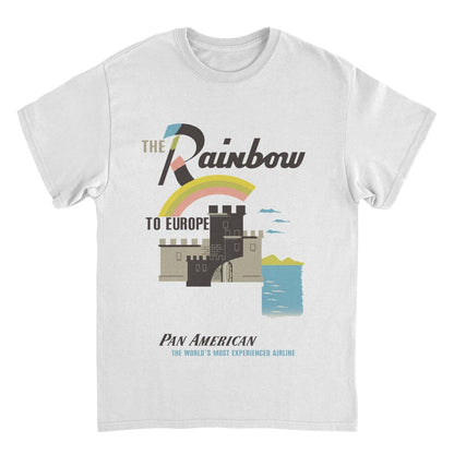 Pan Am the Rainbow to Europe Mens T Shirt White Officially Licensed