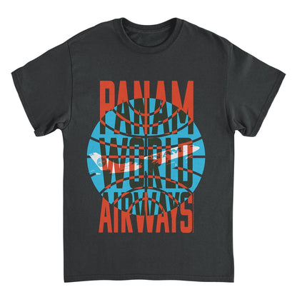 Pan Am World Airways Plane Take Off Logo Mens T Shirt Black Officially Licensed