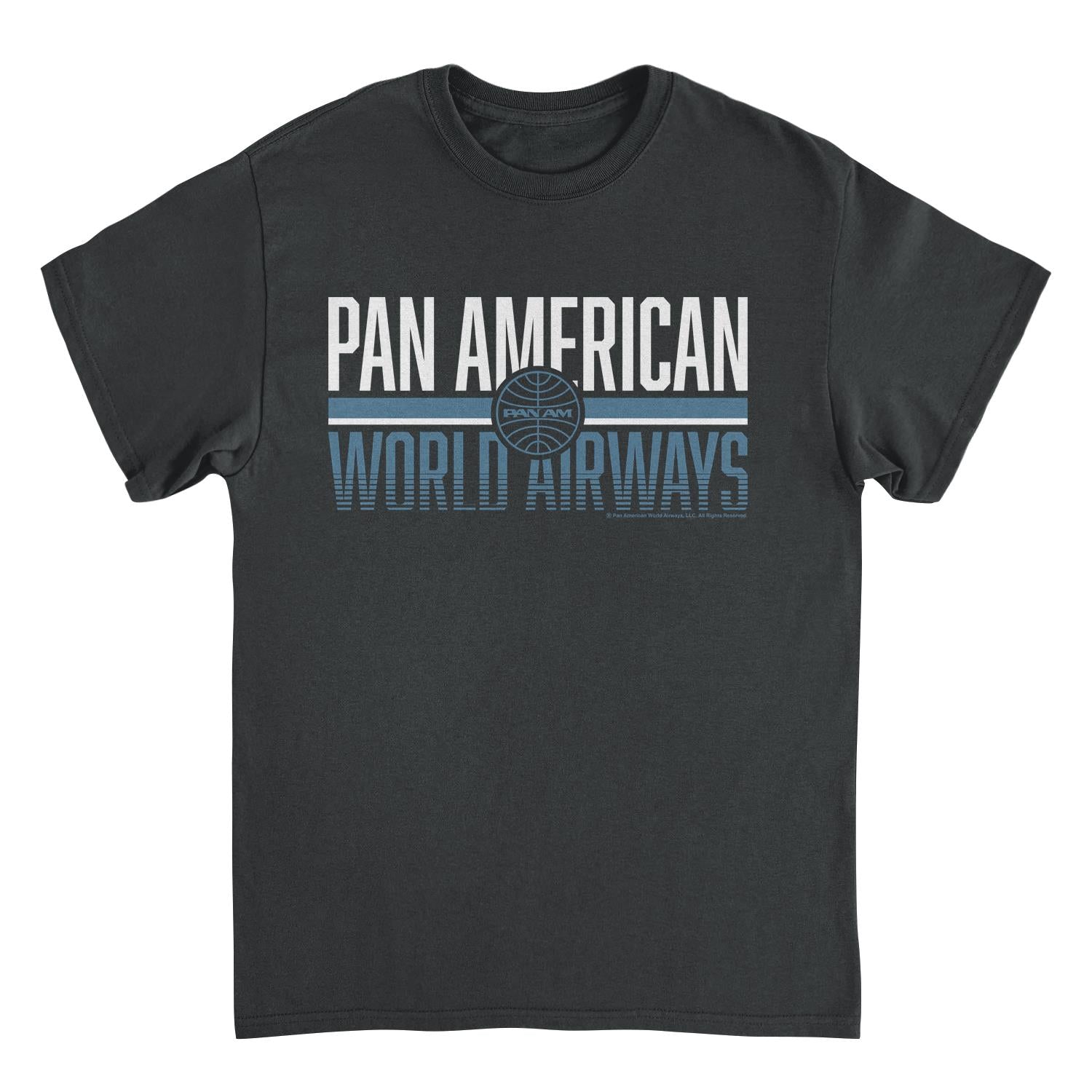 Pan Am Retro Pan American World Airways Mens T Shirt Black Officially Licensed