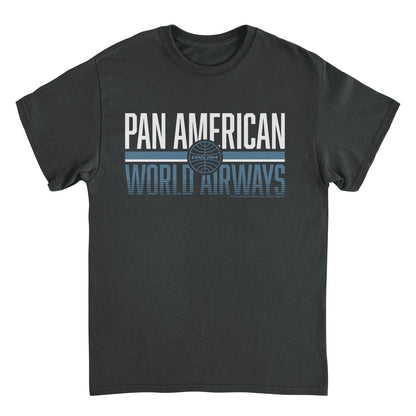 Pan Am Retro Pan American World Airways Mens T Shirt Black Officially Licensed