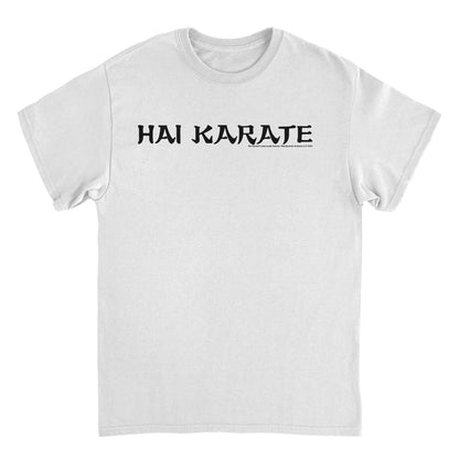 Hai Karate Horizontal Logo Retro Aftershave Mens T Shirt White Officially Licensed