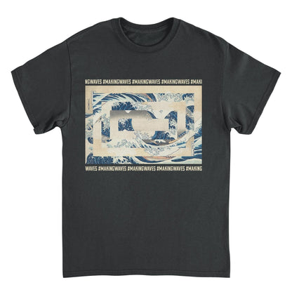 Classic Paintings Making Waves Hokusai Mens T Shirt Black Officially Licensed