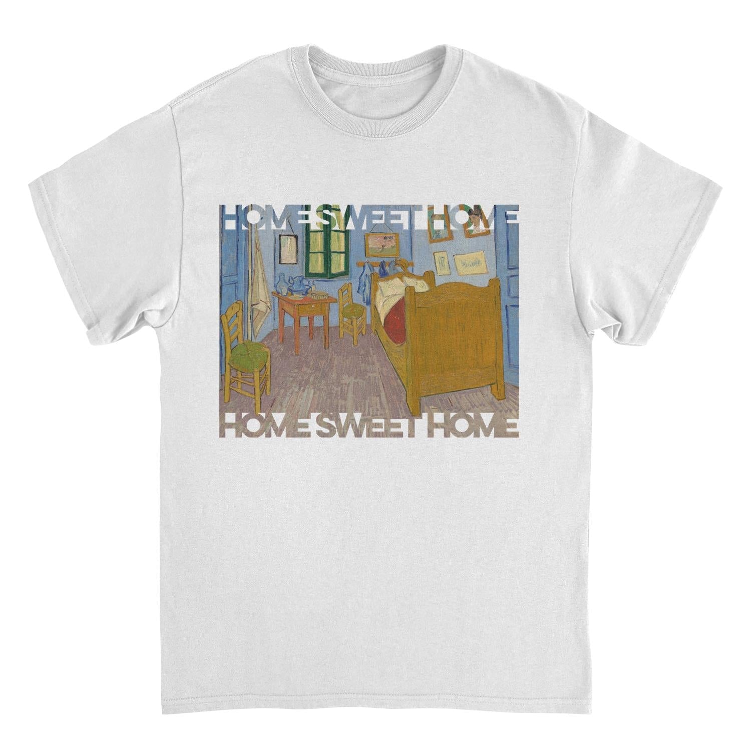 Classic Paintings Home Sweet Home Van Gogh Mens T Shirt White Officially Licensed