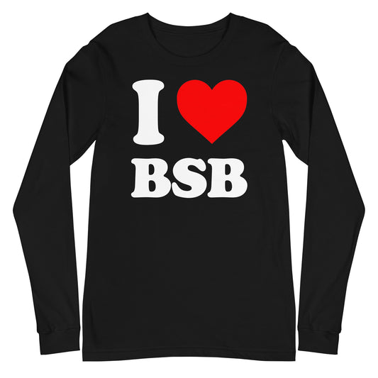 Backstreet Boys Love BSB Mens Long Sleeve T Shirt Black