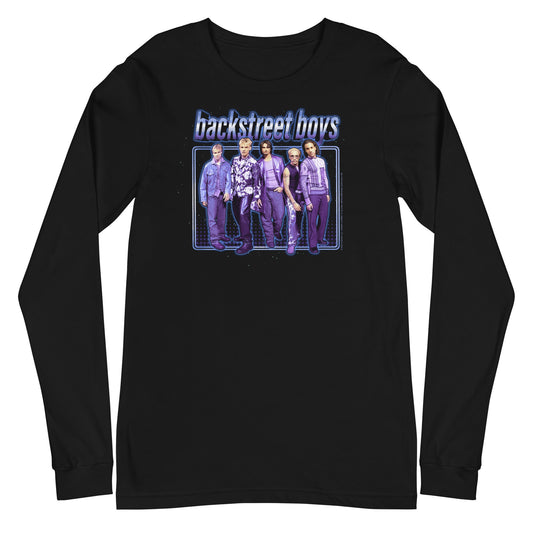 Backstreet Boys Glow Mens Long Sleeve T Shirt Black