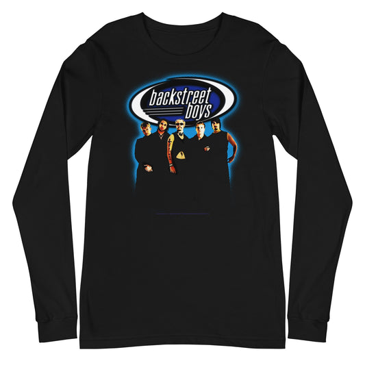 Backstreet Boys Blue Glow Mens Long Sleeve T Shirt Black