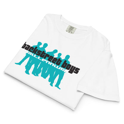 Backstreet Boys Millennium Mineral Wash Womens Crop Top Shirt White