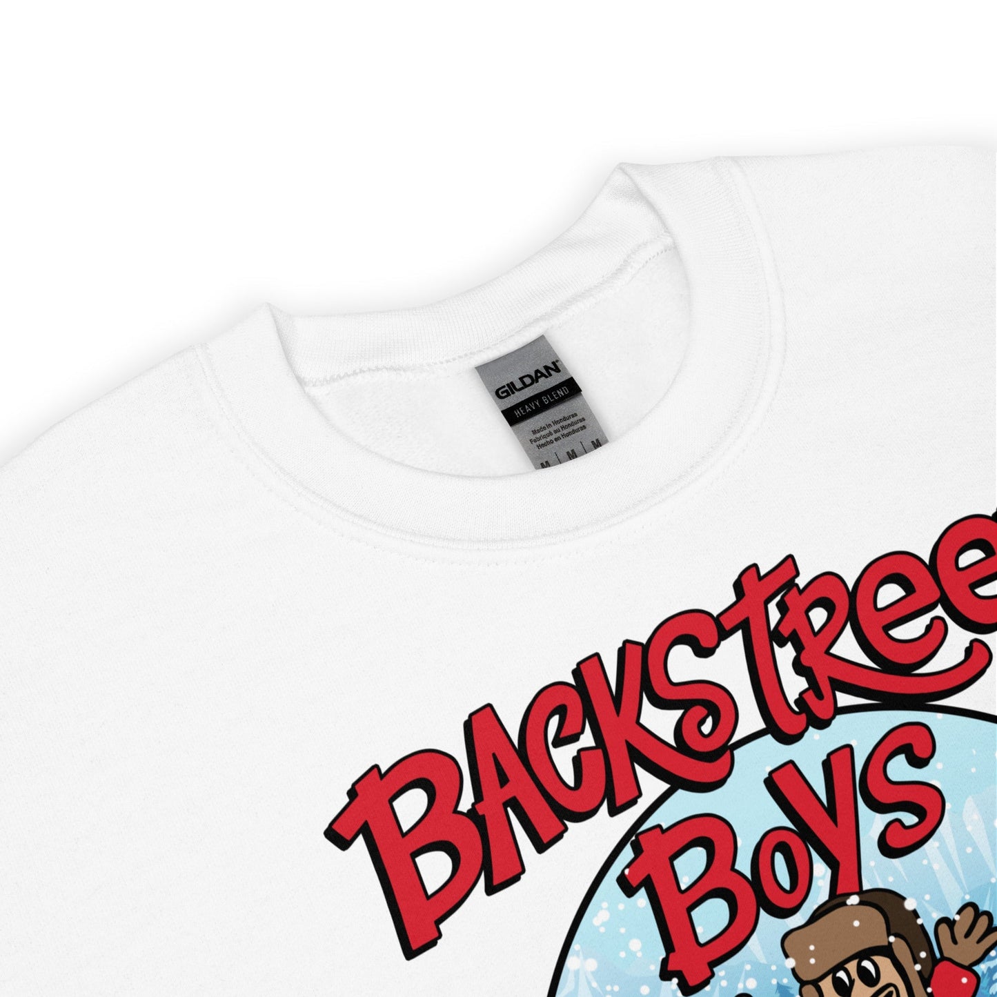 Backstreet Boys A Very Backstreet Christmas Crewnec Sweatshirt White