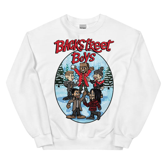 Backstreet Boys A Very Backstreet Christmas Crewnec Sweatshirt White